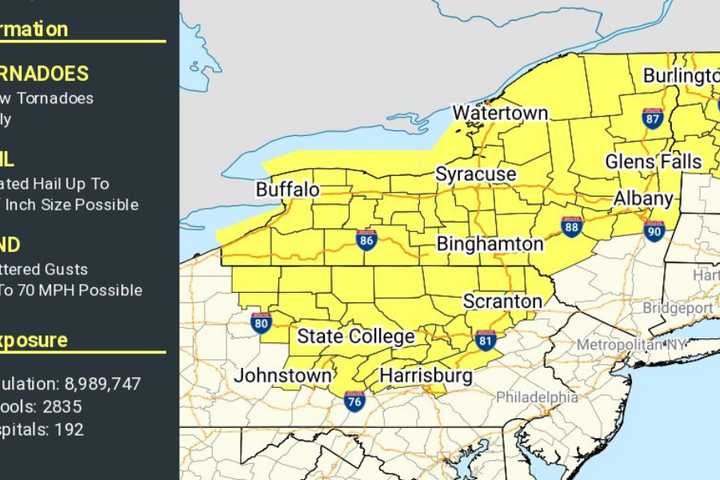 Tornado Watch Issued For Capital Region As Beryl's Remnants Threaten Severe Storms In Northeast