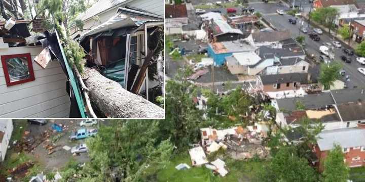 Homes and businesses were heavily damaged when at least six tornadoes touched down in New York State on Tuesday, July 16.&nbsp;