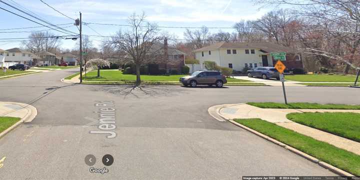 The intersection of Island Road and Jennie Road in Wantagh.