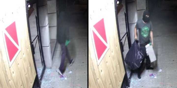 Surveillance footage of the break-in.&nbsp;