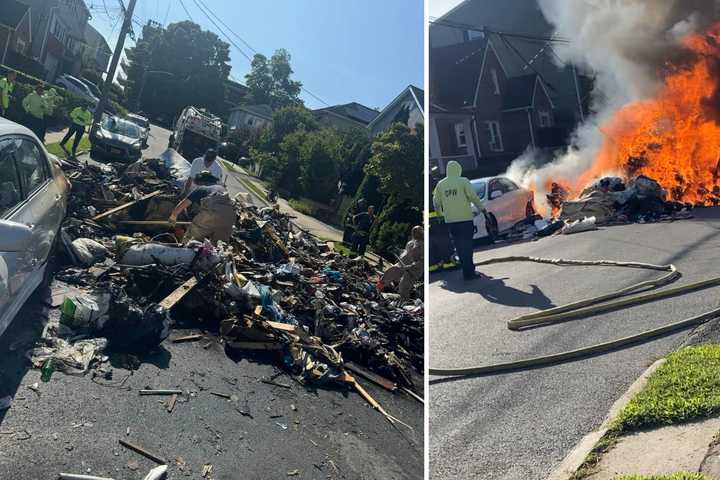 Lithium Ion Battery Causes Garbage Truck Blaze In Port Chester