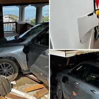 Driver Hospitalized After Crashing Into Building At Marina In Westchester