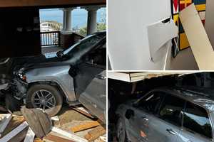 Driver Hospitalized After Crashing Into Building At Marina In Croton-On-Hudson