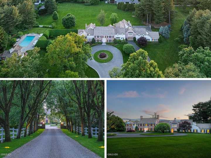 A view of the estate, located in Darien on Hollow Tree Ridge Road.&nbsp;