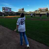 <p>Ali Berke at Wrigley Field in Chicago in September 2024.</p>