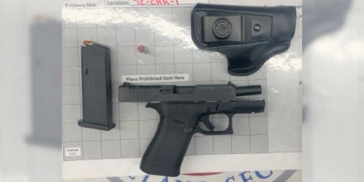 TSA officers stopped a man with this handgun at a LaGuardia Airport security checkpoint on Thursday, September 5.