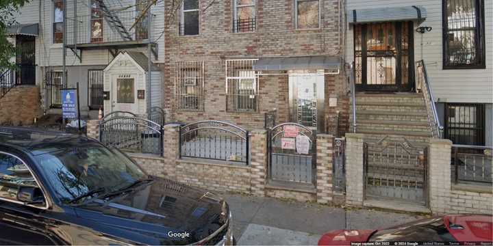 The scene of the wall collapse on Harman Street in Bushwick, Brooklyn.&nbsp;