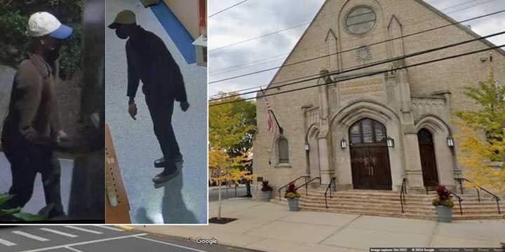 Police photos of a man suspected of burglarizing&nbsp;St. Catherine of Sienna Church in&nbsp;Franklin Square on Tuesday night, Sept. 17.