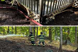 Brush Fire Reaches Hudson Valley Home, Kept At Bay By Resident With Hose