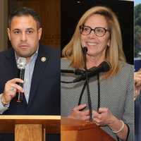 <p>From left: Rep. Anthony D'Esposito,&nbsp;Laura Gillen, Rep. Nick LaLota, and John Avlon.</p>