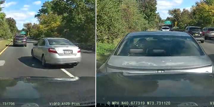 Dashcam footage of the crash on the Belt Parkway in Queens on Wednesday, Oct. 16.