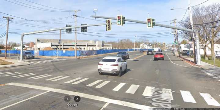 The intersection of Broadway and Loudon Avenue in Amityville.