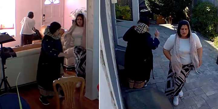 Surveillance images from a home burglary in Jericho on Monday, Oct. 21. 