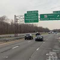 Driver Ejected In Single-Vehicle Crash On Southern State Parkway In Farmingdale