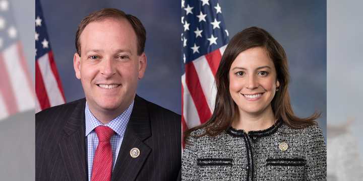 Former Rep. Lee Zeldin and Rep. Elise Stefanik.