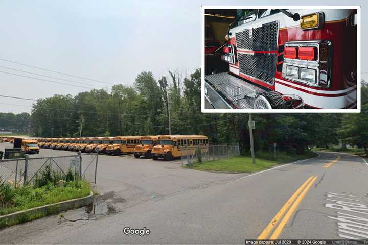 Brush Fire Near Mahopac School Buses Stopped By Young Students