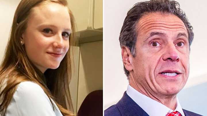 Former New York Gov. Andrew Cuomo (right) is suing his former staffer, Charlotte Bennett, for defamation following her accusations of sexual harassment.&nbsp;