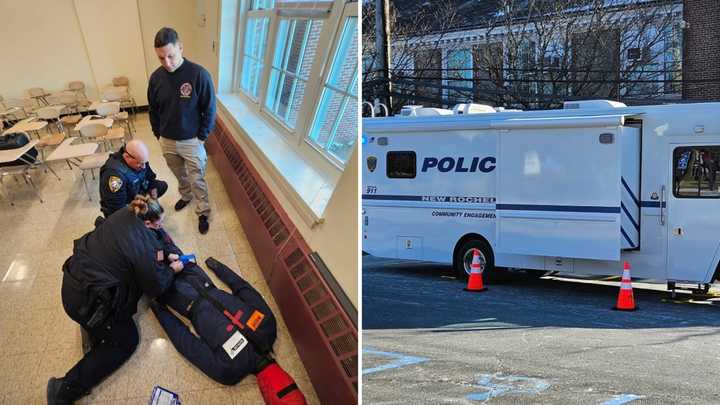 An active threat training exercise was held on the campus of Iona University in New Rochelle. 