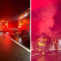 Car Goes Up In Flames On Sprain Brook Parkway In Greenburgh (PHOTOS)