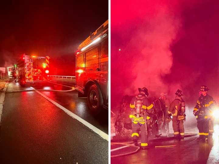 The fire happened on the Sprain Brook Parkway in Hartsdale. 