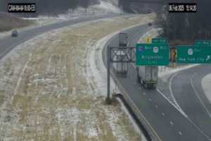 Tractor Trailer Skids On Ice, Hits Tree On Side Of I-84 In Wallkill