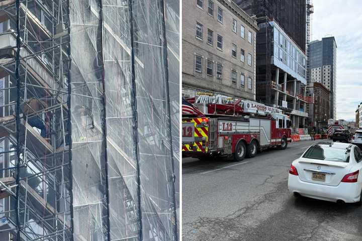 Injured Worker Rescued From 11th-Floor Scaffolding In New Rochelle (PHOTOS)