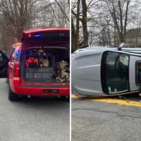 SUV Flips On Road In Mahopac (PHOTOS)