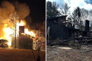 Massive Fire Destroys Home, Sparks Brush Fire Amid High Winds In Mamaroneck