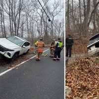 Car Left Perched On Rocky Outcrop In Mahopac Crash (PHOTOS)