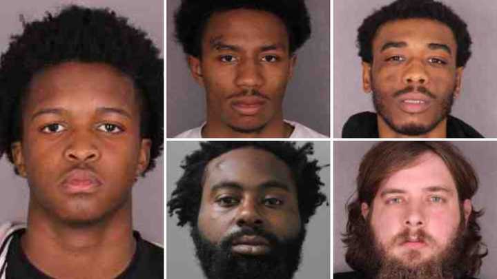 (Clockwise, starting from left-most picture): Jeremyah Newton, 18; Jaishaun Watterson-Suarez, 20; Jabari Gordon, 26; Shawn Magliocchino; and Nicholas Brown, 28. 