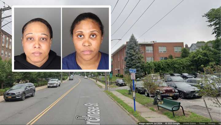 Shavonne (left) and Shaniqua Tanner (right) were both arrested following an alleged assault at a Rye bus stop at the intersection of Purchase Street and Cedar Street, police said. 