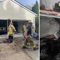 Car Drives Through Garage, Into House In Newburgh