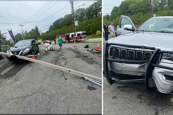 2 Cars Collide, Cause Damage At Car Wash In Mahopac