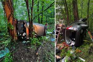 Driver Pulled From Flipped SUV Off Palisades Parkway In Clarkstown