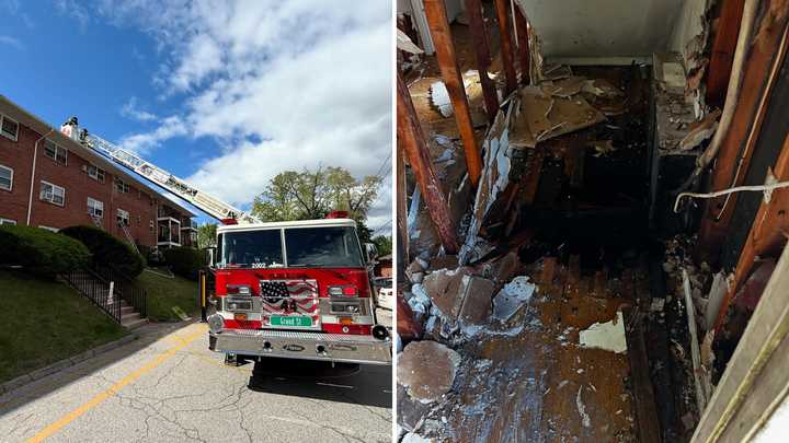The fire happened at the Bari Manor Apartments in Croton. 