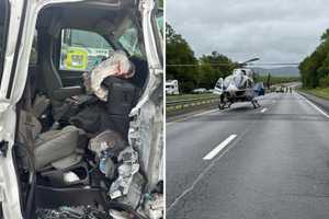 Van Carrying 12 Children Rolls Over In I-87 Crash In Hudson Valley: Driver Ticketed