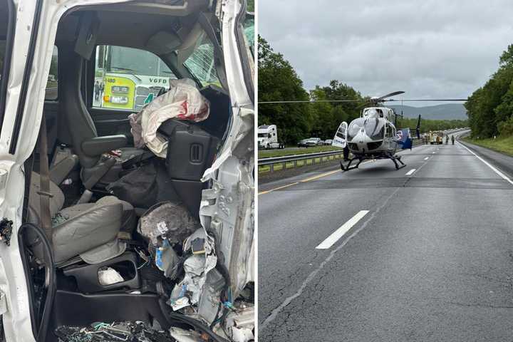 Van Carrying 12 Children Rolls Over In I-87 Crash In Hudson Valley: Driver Ticketed