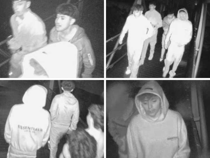 New footage released by Westchester County Police shows four young suspects believed to be connected to the arson at the Tarrytown Lighthouse.&nbsp;