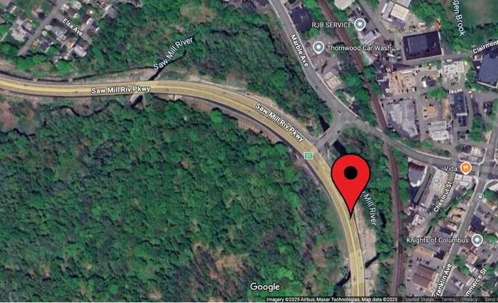 The crash happened on the northbound lanes of the Saw Mill River Parkway in Pleasantville near Exit 27. 