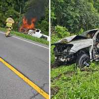 Columbia Man Critically Injured After Fiery Crash On Route 9
