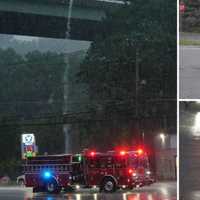 PHOTOS: Stranded Driver Saved From Floodwaters On Route 22 In Brewster During Storm