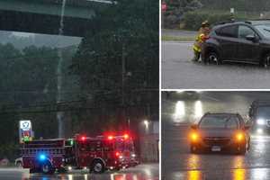 PHOTOS: Stranded Driver Saved From Floodwaters On Route 22 In NY During Storm