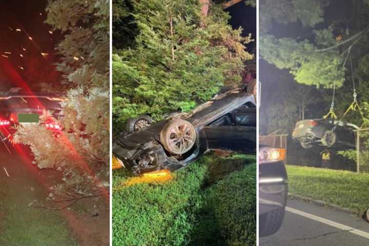 Car Flips On Roof In Rye Crash: Driver, Passenger Walk Away Unharmed