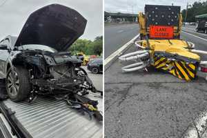 Car Slams Into Thruway Work Truck Near NYC Border, Two Injured:  'This Should Not Happen'