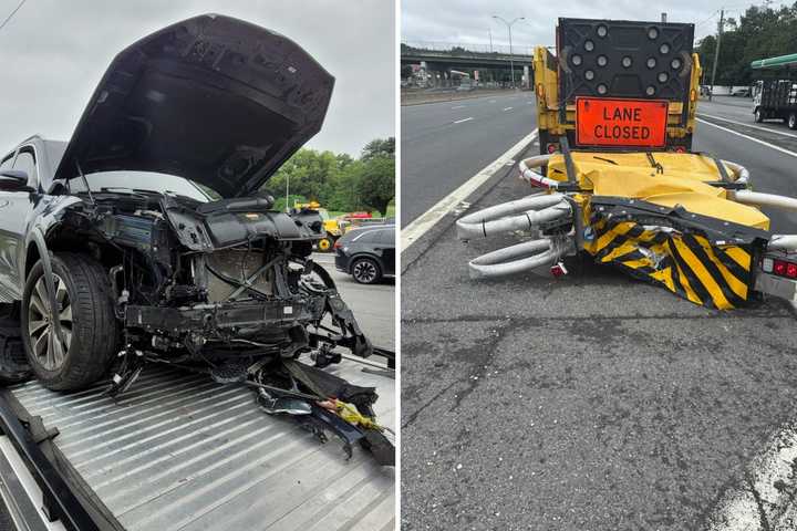 Car Slams Into Thruway Work Truck Near NYC Border, Two Injured:  'This Should Not Happen'