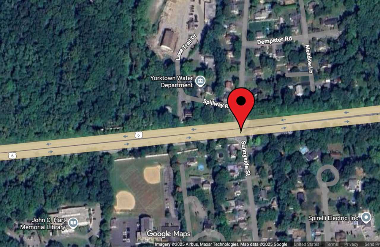 The crash happened at the intersection of Route 6 and Sunnyside Street in Yorktown, police said. 