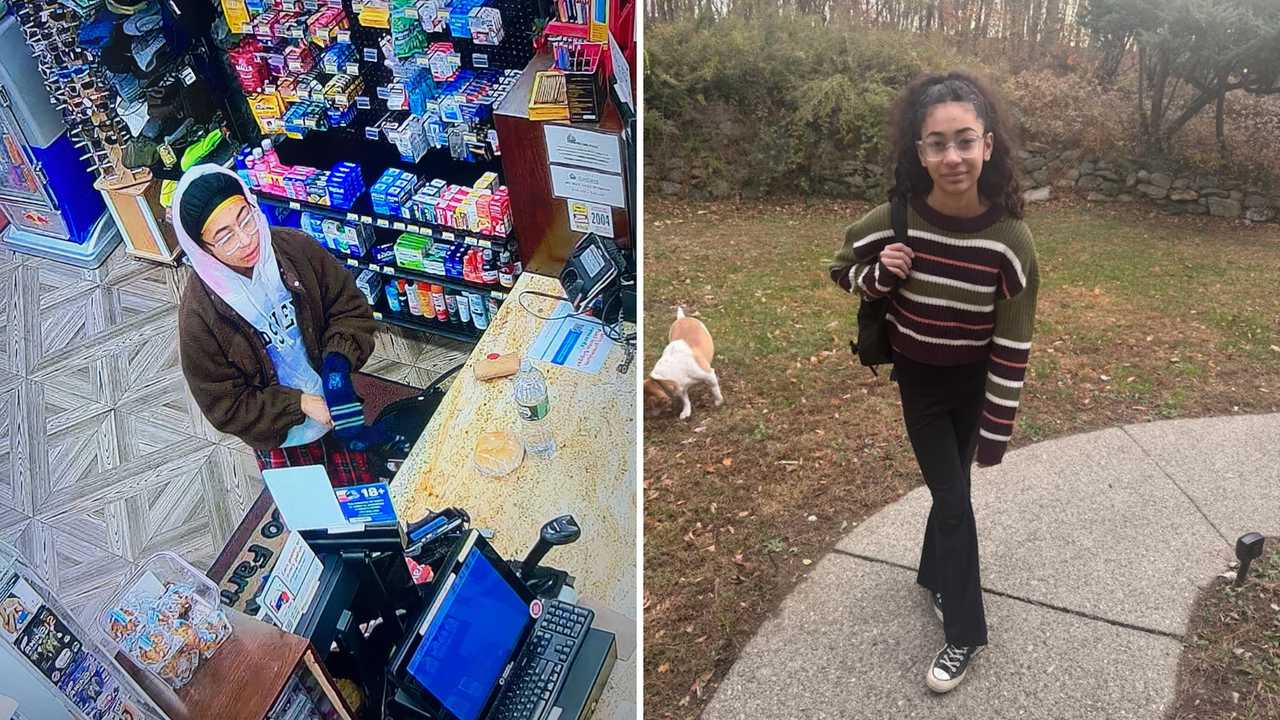 Yorktown Police shared images of Aurora Quinones, including a surveillance image of her at the CoCo Farms Mini Mart at 2:30 a.m. on Thursday, Dec. 11. Yorktown Police shared images of Aurora Quinones, including a surveillance image of her at the CoCo Farms Mini Mart at 2:30 a.m. on Thursday, Dec. 11. 