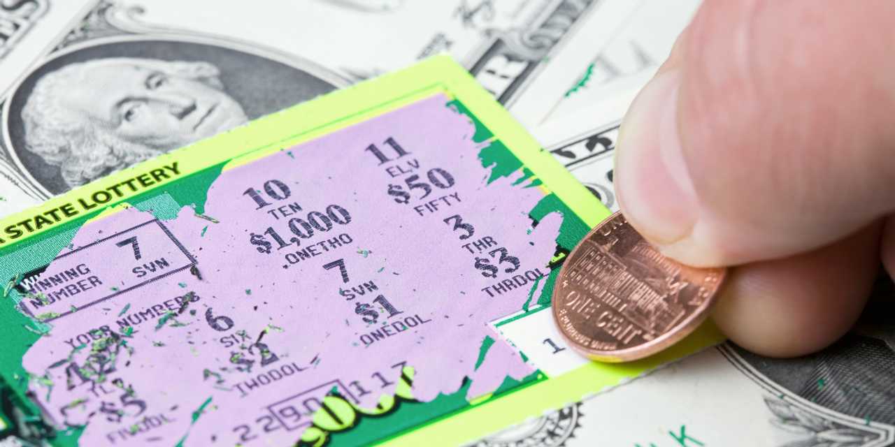 Lottery scratch-off ticket.
  
 Lottery scratch-off ticket.
