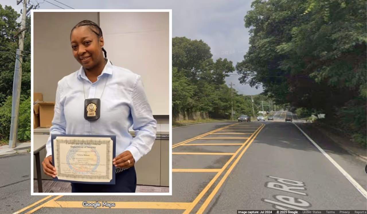 Victoria "Vicky" Hutson (inset) was struck and killed while walking along Boyle Road in Selden on Wednesday, Nov. 5. Victoria "Vicky" Hutson (inset) was struck and killed while walking along Boyle Road in Selden on Wednesday, Nov. 5.