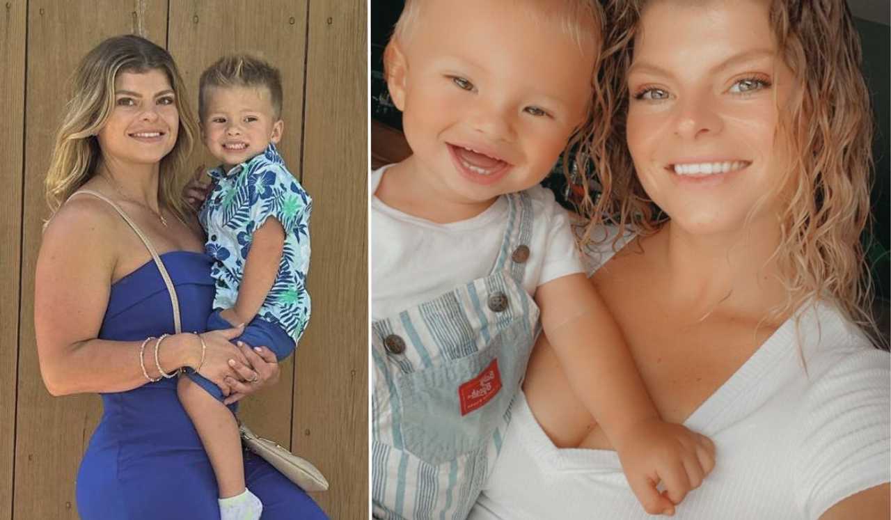 Braylynn Fahy with her son.